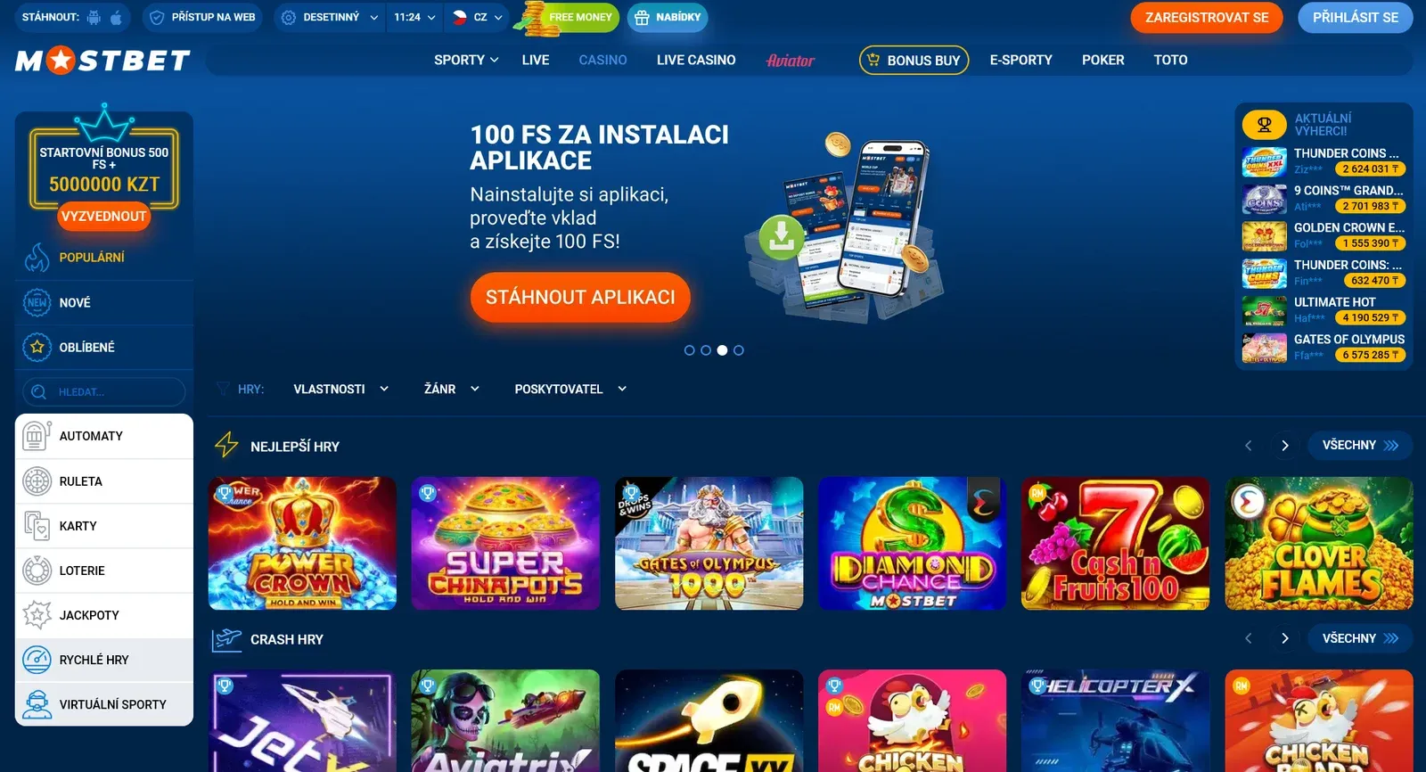 MostBet website