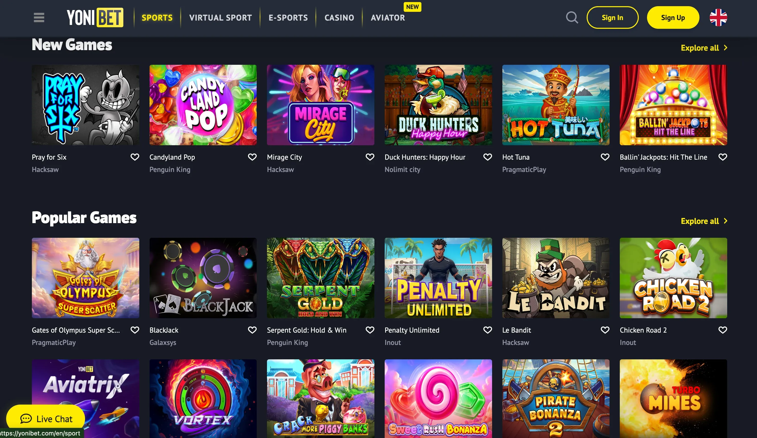 Yonibet Krypto Casino