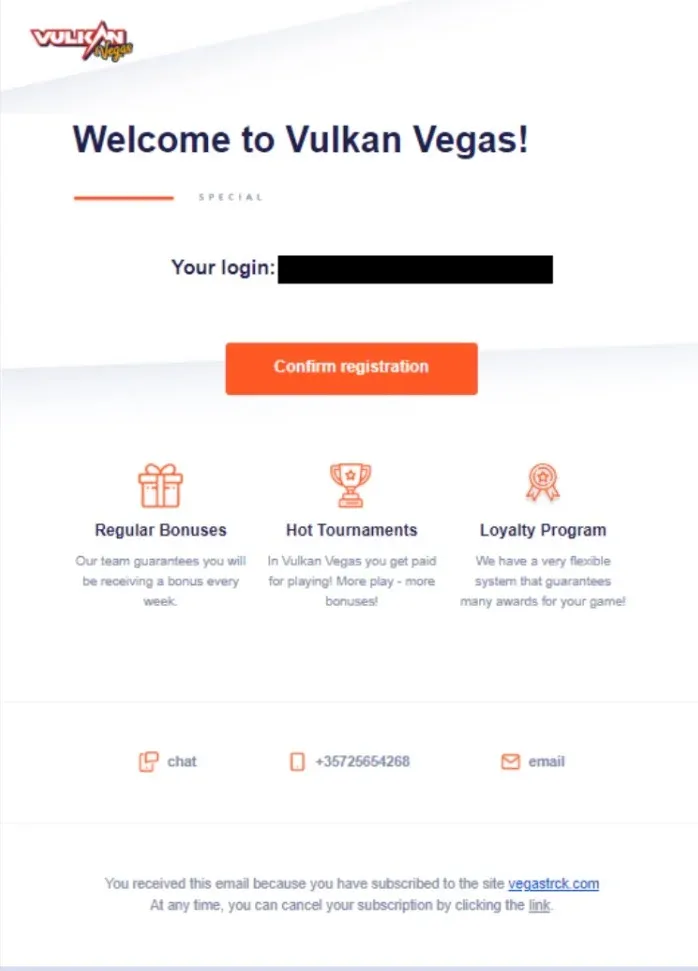 Vulkan Vegas étape 3