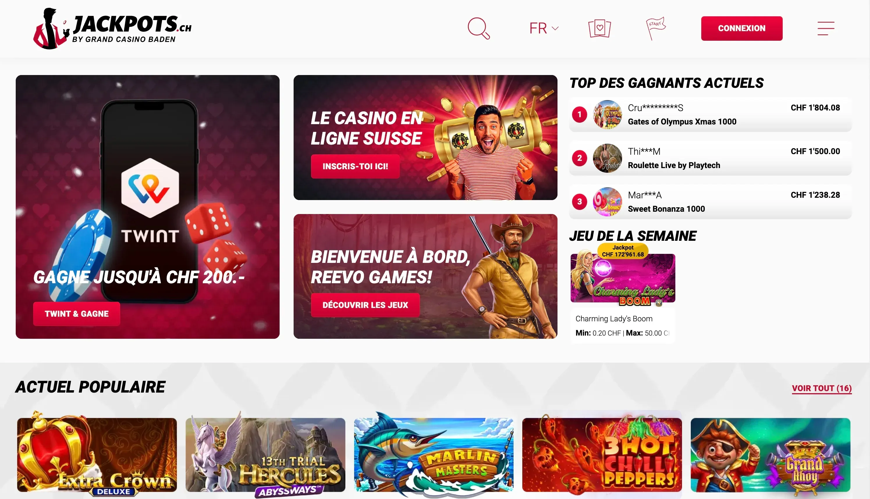 Jackpots.ch Casino en ligne Suisse