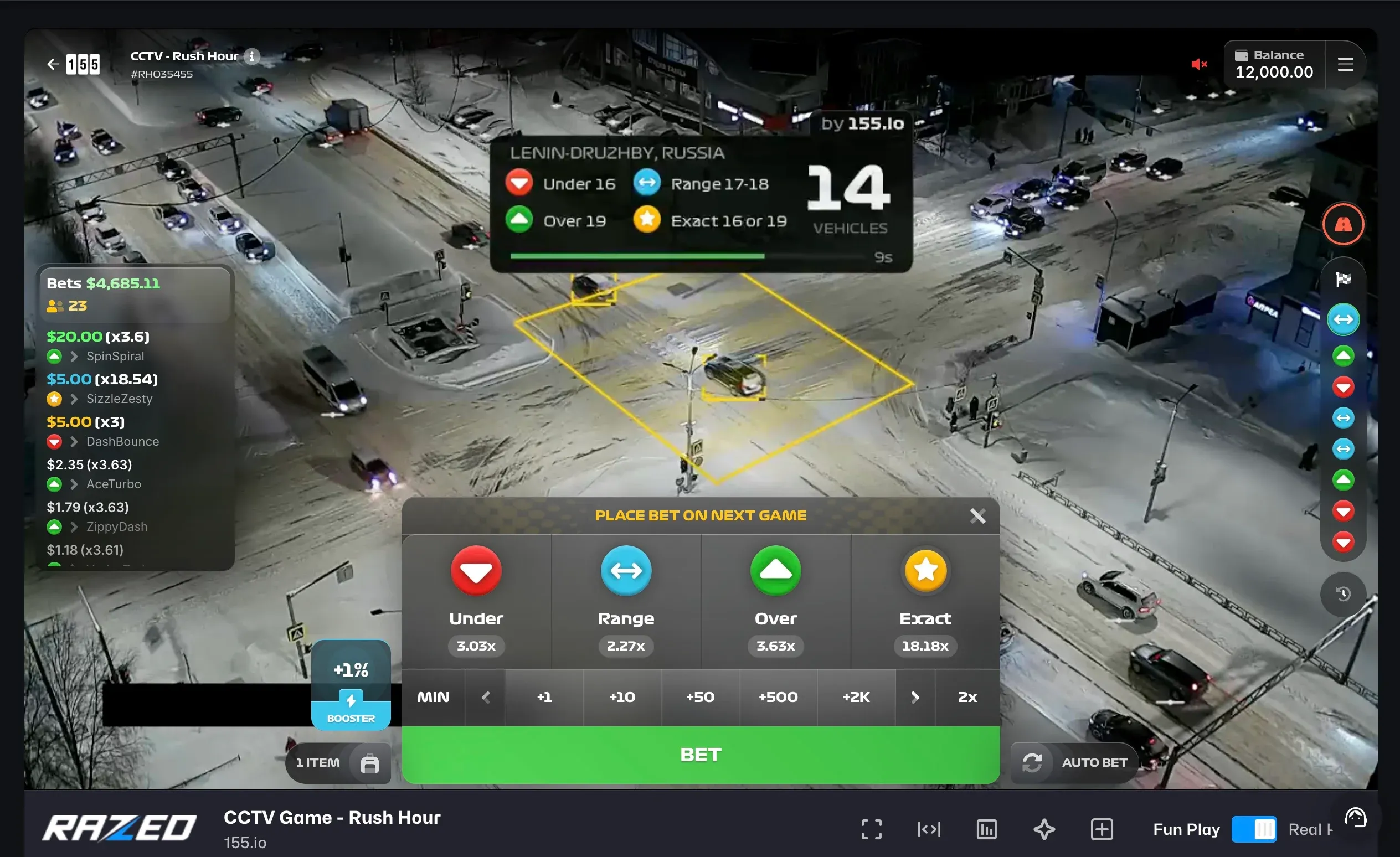 CCTV Betting Rush Hour game