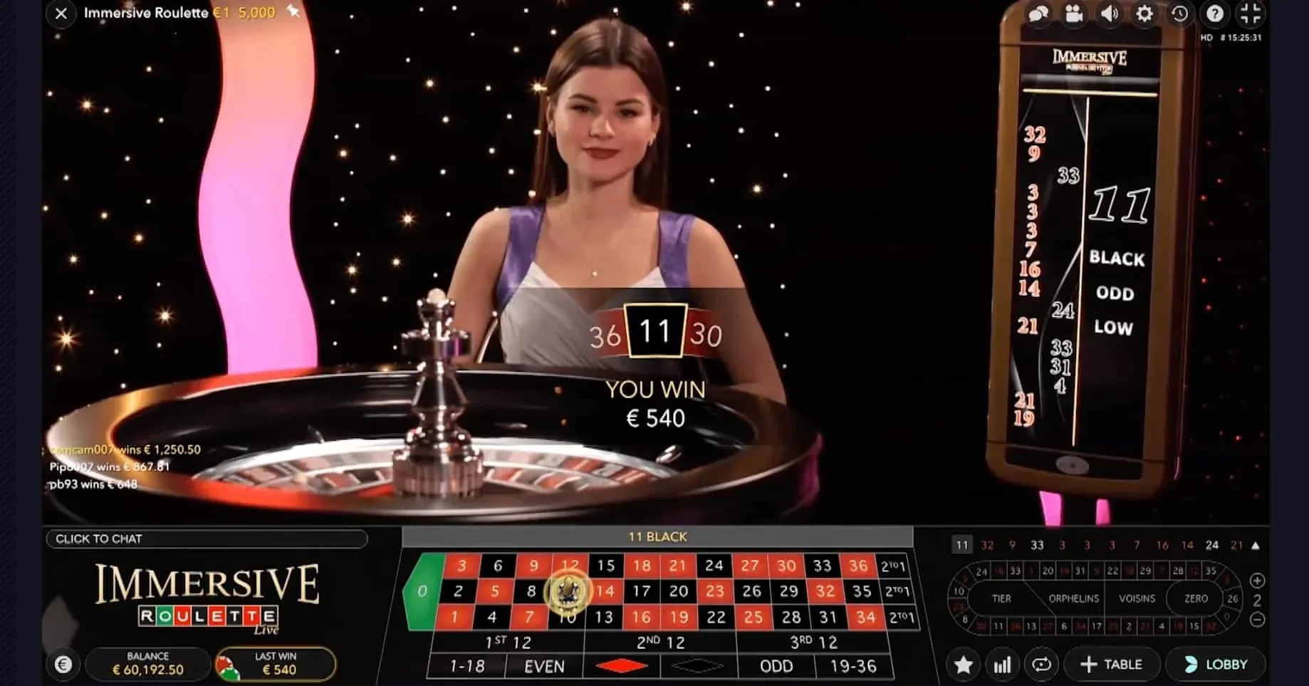 Gry na żywo (Live Casino)