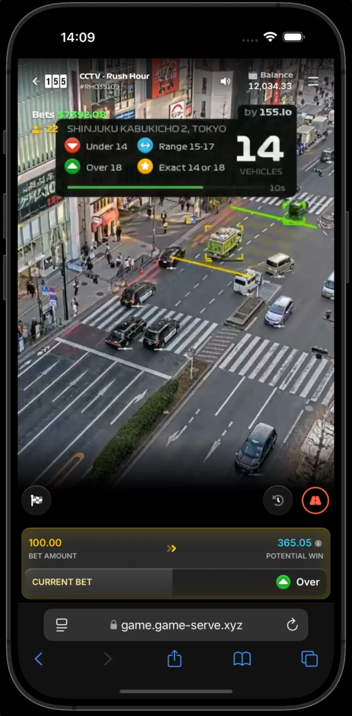 Traffic cam bet on Mobile